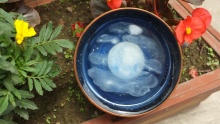 木碗中的月亮  水中月