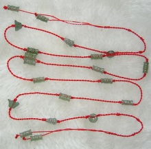 红绳竹节腰链本命年的好饰物
