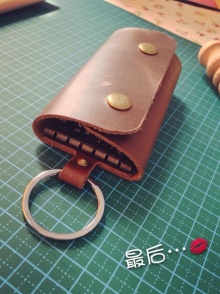 疯马皮钥匙包