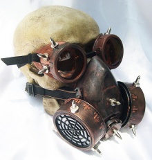 steampunk蒸汽朋克复古眼镜防毒面具防风镜哥特cos道具