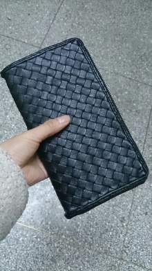 男士编织皮手包