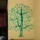 在家里的卧室做的墙绘，一面小墙画一棵树